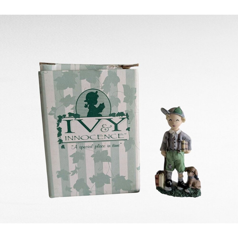 Ivy & Innocence Andrew & Chase Figurine 05093 Boy Puppy 1997 w/ Box
